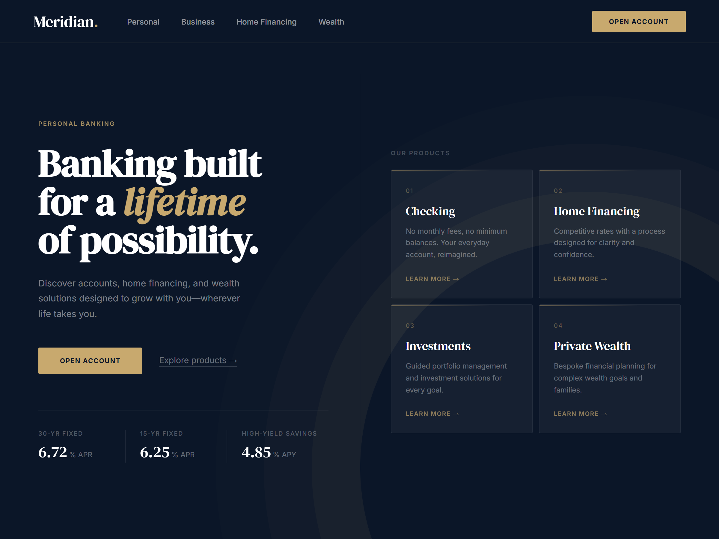 A website without personalization — generic, one-size-fits-all